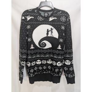 Disney Nightmare Before Christmas Jack & Sally Sweater Size Small